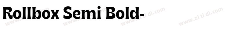 Rollbox Semi Bold字体转换